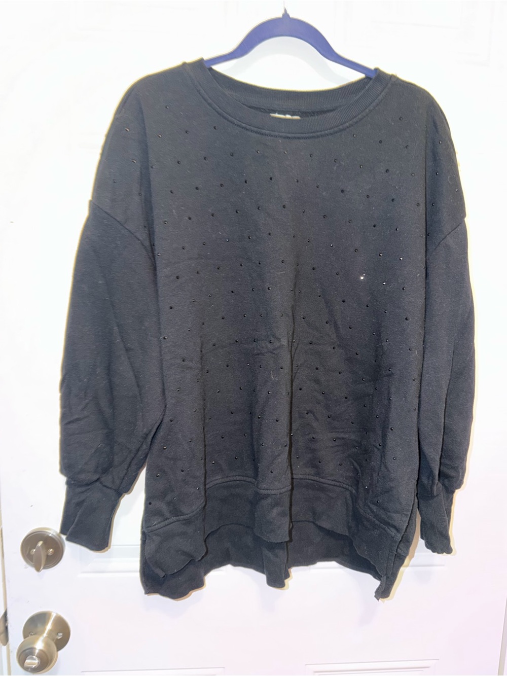 Maurice’s Black Embellished Crewneck Sweater